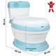 thumbnail image 4 of Baño Entrenador para Niños con Sonido Antideslizante Asiento Acolchado Diseño Realista - Azul, 4 of 7