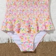 thumbnail image 3 of Hienoo Little Girls Floral Smocked One-Piece Swimsuit Quick Drying UPF50+ Bathing Suit, 3 of 6