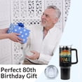 thumbnail image 6 of 80th Birthday Gifts for Men Women 80 Year Old 1944 Birthday Gift Ideas for Dad Mom 40oz Tumbler Cup With Handle, 6 of 6