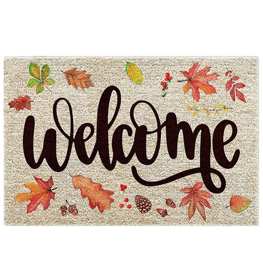 Hello Front Welcome Entrance Door Mats for Indoor Outdoor Entry Hello Grey