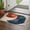 Blue Orange, variant on Navy Blue Burnt Orange Bathroom Rug 2'x3', Modern Boho Art Geometric Low Profile Front Entryway Rug with Tassels, Woven Cotton Washable Kitchen Mat Carpet for Foyer Bedroom Back Door Decor