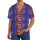 thumbnail image 1 of Balery Peace And Love Camisa Casual de Manga Corta con Botones para Hombre, Texturizada, Estilo Cubano, para Playa, Verano-Large, 1 of 5