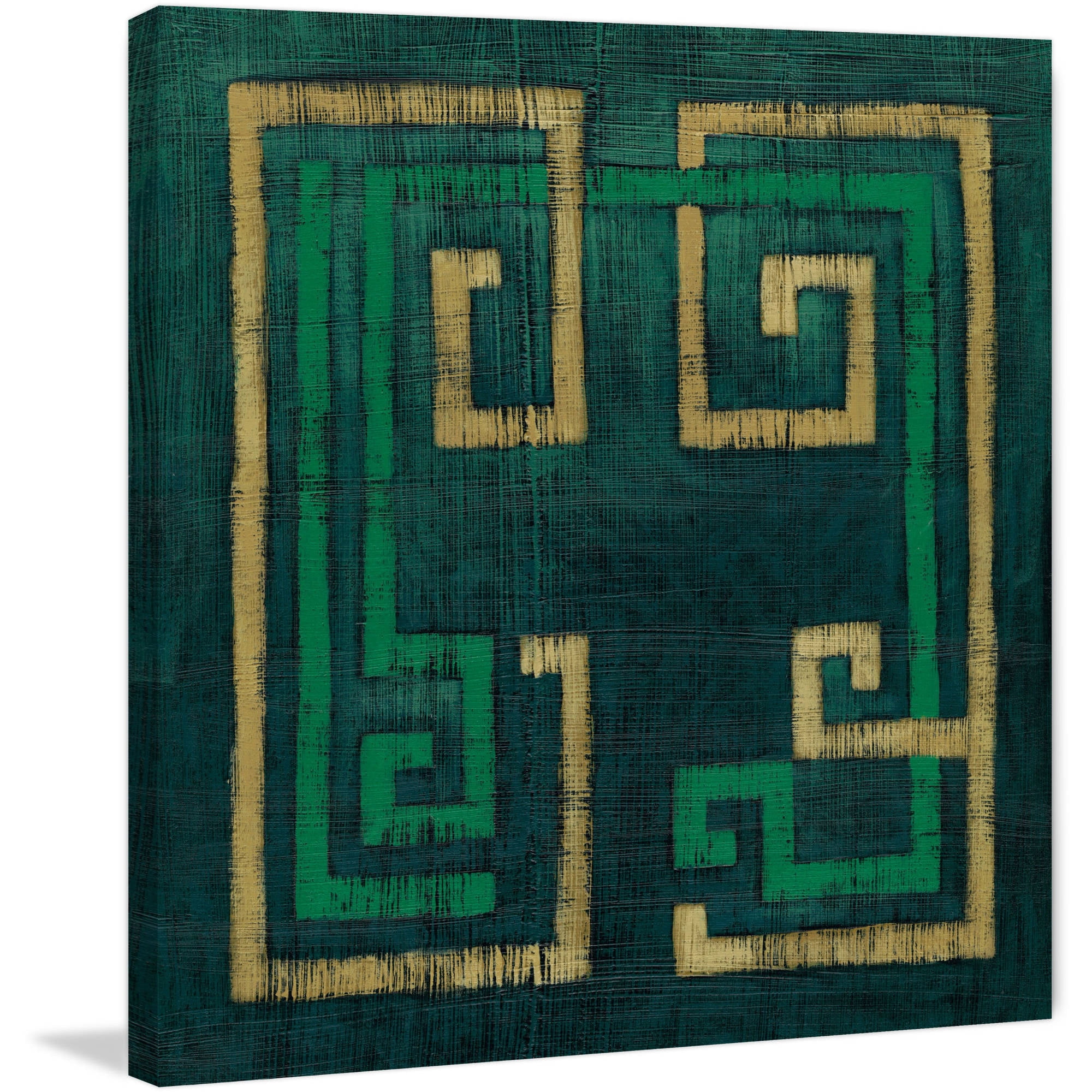 Marmont Hill "Emerald Diversion II" Painting Print on Wrapped Canvas