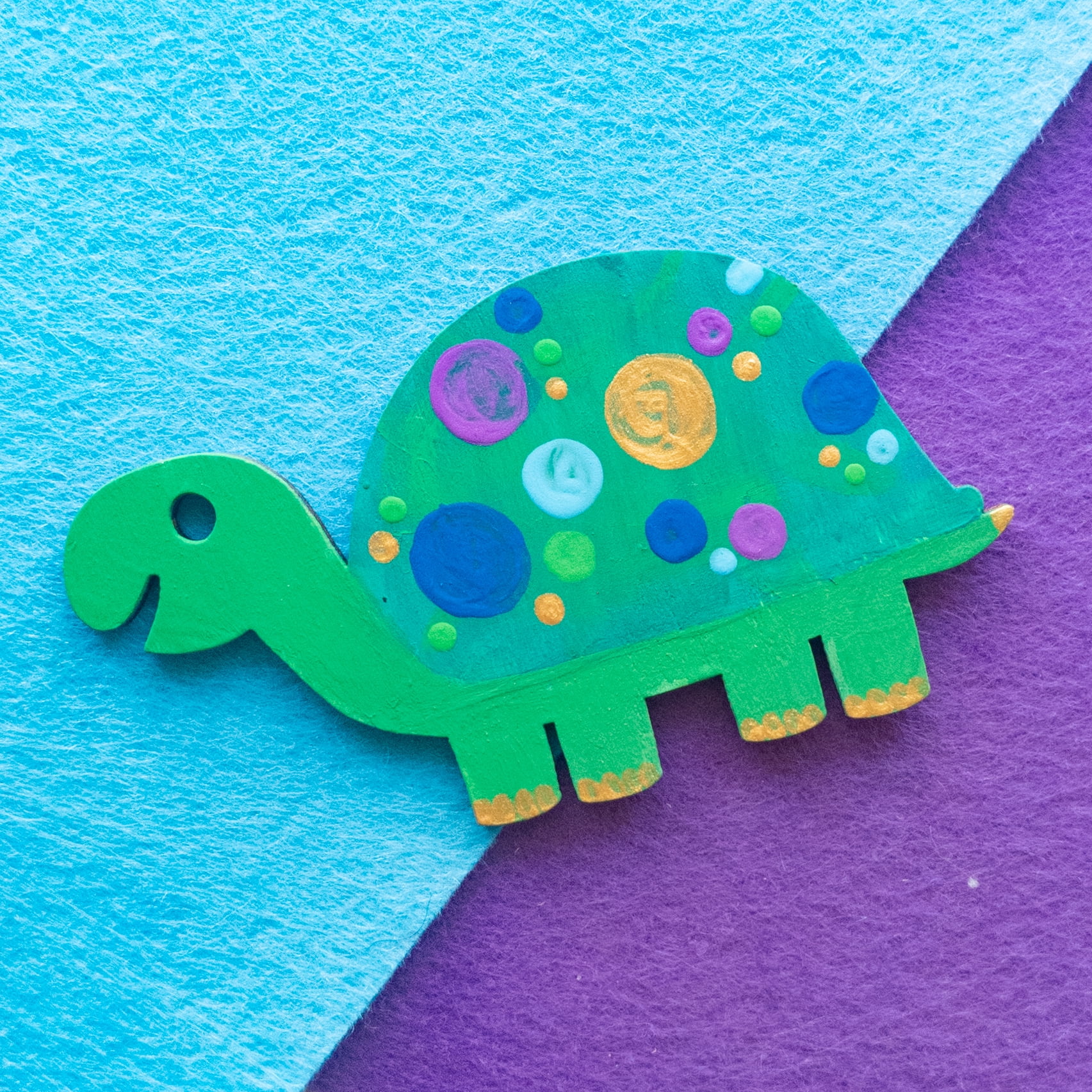 Hello Hobby Wood Turtle Shape, Ready to Decorate Die Cut Shape, 4 in. x 2.28 in.