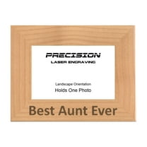 PrecisionNC Engraving Aunt Gifts Best Aunt Ever Engraved Natural Wood Picture Frame 5x7 Landscape