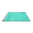 thumbnail image 2 of Ahgly Company Machine Washable Indoor Rectangle Persian Turquoise Blue Traditional Area Rugs, 7' x 9', 2 of 4