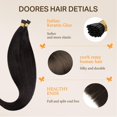 thumbnail image 3 of Extensiones de cabello DOORES Itip, 100% cabello humano, 40 cm, 100 g, color marrón oscuro, 3 of 9
