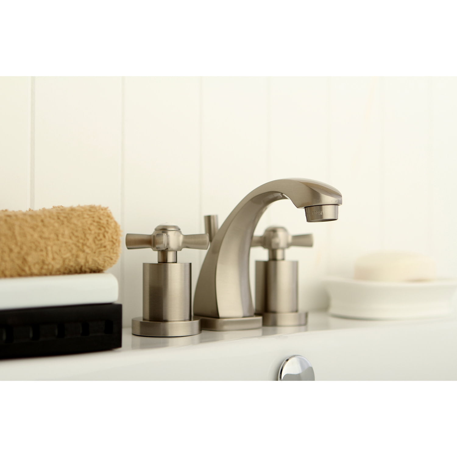 Kingston Brass KS4948ZX 8 in. Widespread Bathroom Faucet, Brushed Nickel
