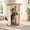 Brown, variant on Cat Scratching Post - Set of 3 Carpeted Scratcher Posts with Stable Base and Perch - Durable Indoor Furniture Scratch Deterrent for Cats