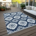 thumbnail image 6 of Addison Rugs Chantille Indoor/Outdoor Transitional Medallions Navy Washable Rectangle Rug, 3' x 5', 6 of 6