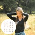 thumbnail image 2 of MasteelfCA 12pcs Delicate Pearl Brooch Pin Skirt Waist Button Durable Alloy Brooch Pin, 2 of 7