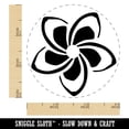 thumbnail image 2 of Plumeria Beautiful Tropical Spiral Flower Self-Inking Rubber Stamp Ink Stamper - Sky Blue Ink - Small 3/4 Inch, 2 of 7