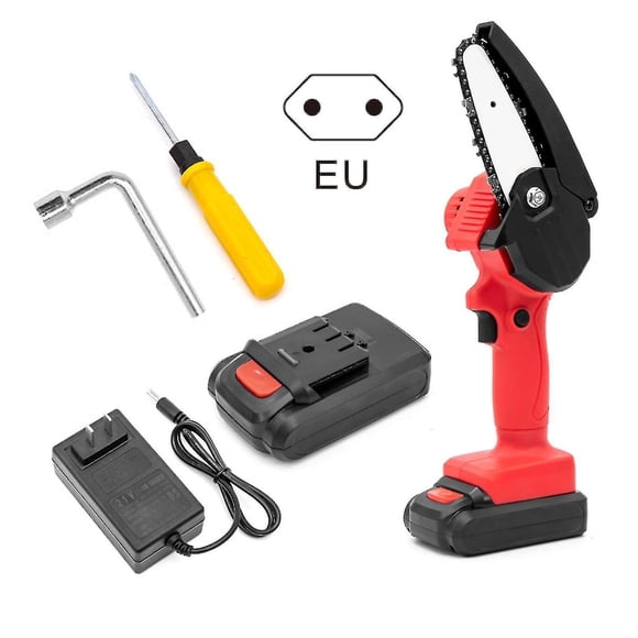 Mini motosierra eléctrica inalámbrica recargable, sierra para carpintería, sierra eléctrica con una sola mano