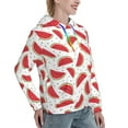 thumbnail image 6 of Lsque Watermelon Pattern Casual Women's Hoodie,Hooded Sweatshirt with Kangaroo Pocket,Pullover Hoodie with Eye-catching Drawstrings-Medium, 6 of 7
