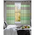 thumbnail image 3 of Sage Green Grey Boho Sheer Curtains 39 Inch Length 2 Panels Set for Living Room/Bedroom, Vintage Ethnic Tribe Abstract Art Kitchen Curtains Grommet Semi-Sheer Curtains Window Treatments 27.5"x39"x2, 3 of 7