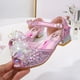 thumbnail image 5 of Disney-sandalias de Elsa de Frozen para niñas, zapatos de tacón alto, zapatos de baile de princesa, zapatos de cristal de moda, rosa, azul, Anime, 5 of 5