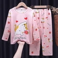 thumbnail image 1 of Pijamas para niños, conjunto de ropa para el hogar de manga larga para niñas de estilo coreano, ropa fina para aire acondicionado para bebés, ropa para niños de primavera y otoño, 1 of 2