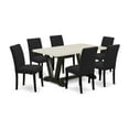 thumbnail image 2 of East West Furniture V-Style 7-piece Wood Kitchen Set in Black/White, 2 of 9