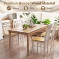 thumbnail image 3 of Auranook Farmhouse Dining Chair Set of 2 Wooden Kitchen Chair w/Rubber Wood Frame, 3 of 8