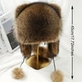 thumbnail image 5 of 2025 Raccoon Tail Mood Hat with Detachable Fluffy Earmuffs, Retro Y2K Winter Accessory for Cottagecore and Casual Style, 5 of 7