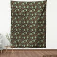 thumbnail image 4 of Ambesonne Owl Print Fabric by the Yard Upholstery, Night Birds Berries Art, 3 Yards, Brown Green, 4 of 5