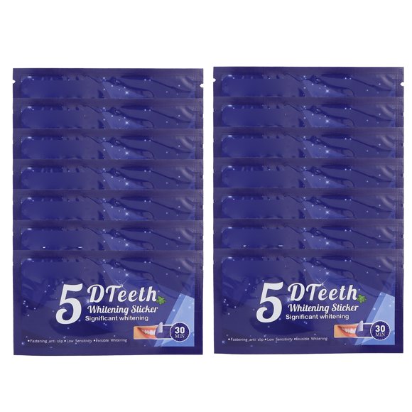 Teeth Whitening Strips, Remove Stains 14pcs Firmly Attached Strong Adhesive Dental Teeth Strips for Oral Care