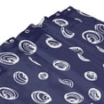 thumbnail image 4 of Shower Curtain, Navy Abstractly Waterproof Fabric Plastic Shower Curtain, Drying Fast Bathroom Curtain with 9 Buttonholes, Ruffle Shower Curtain 60x72in, 4 of 8