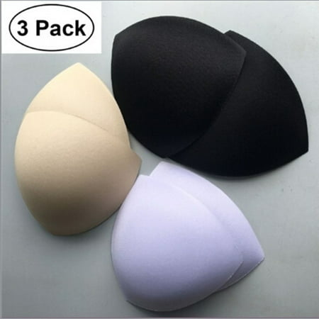 3 Pair Removable Bra Inserts Pads Smart Cups  For Swimwear Sports