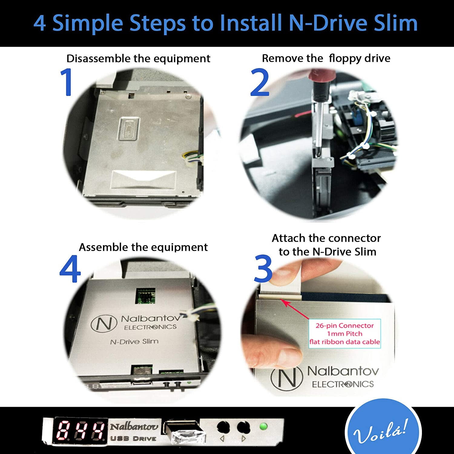 Nalbantov USB Floppy Disk Drive Emulator N-Drive Industrial Slim for Battenfeld U9000 Injection Moulder