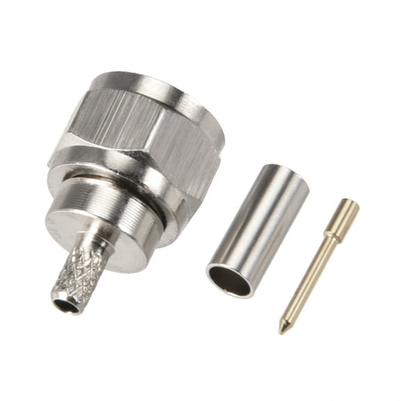 F Type Male Adapter for Q2.5 Cable Brass Coaxial Cable RF Connector 1pcs