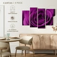 thumbnail image 5 of Elephant Stock Droplets On Purple Rose Wall Art - Horizontal Multi Panel Canvas - Living Room Wall Decor - Floral And Botanical Multi Panel - Purple And Black Decor - 36" x 22", 5 of 8