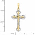 thumbnail image 2 of 10K Yellow With Rhodium D/C Reversible Cross Charm (30.6 X 17) Made In United States -Jewelry By Sweet Pea, 2 of 5