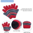 thumbnail image 5 of GRNSHTS 3PCS Kids Hat Scarf Gloves Set Toddler Boys Girls Winter Knit Beanies Neck Warmer with Fleece Lining (Red), 5 of 14