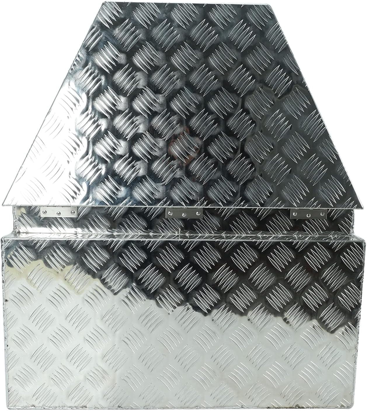 Confote 29 Inch Silver Aluminum Diamond Plate Truck Trailer Tool Box, Underbody Chest Box Pick Up Truck Bed RV Trailer Toolbox Storage With Lock Keys, Waterproof