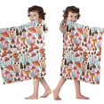 thumbnail image 4 of Colorful Mushroom Plant White Pattern Hooded Bath Towel，50"x30" for Ages 3 To 12 Kids, Quick Dry Lightweight Soft Microfiber Hood Beach Towel Cover Up for Kids, 4 of 7