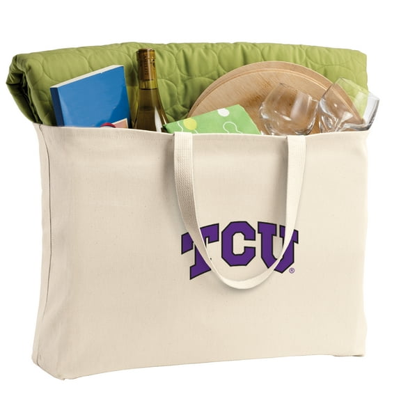 Texas Christian Tote Bag Large TCU Shopping Bag