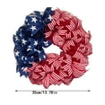 thumbnail image 3 of 4th of July Door Wreath - Red White and Blue Wreath, Patriotic Wreath Independence Day Farmhouse Wreath, Burlap Red White Blue Wreath Bow Memorial Day Garland 4th of July Decorations, 3 of 9