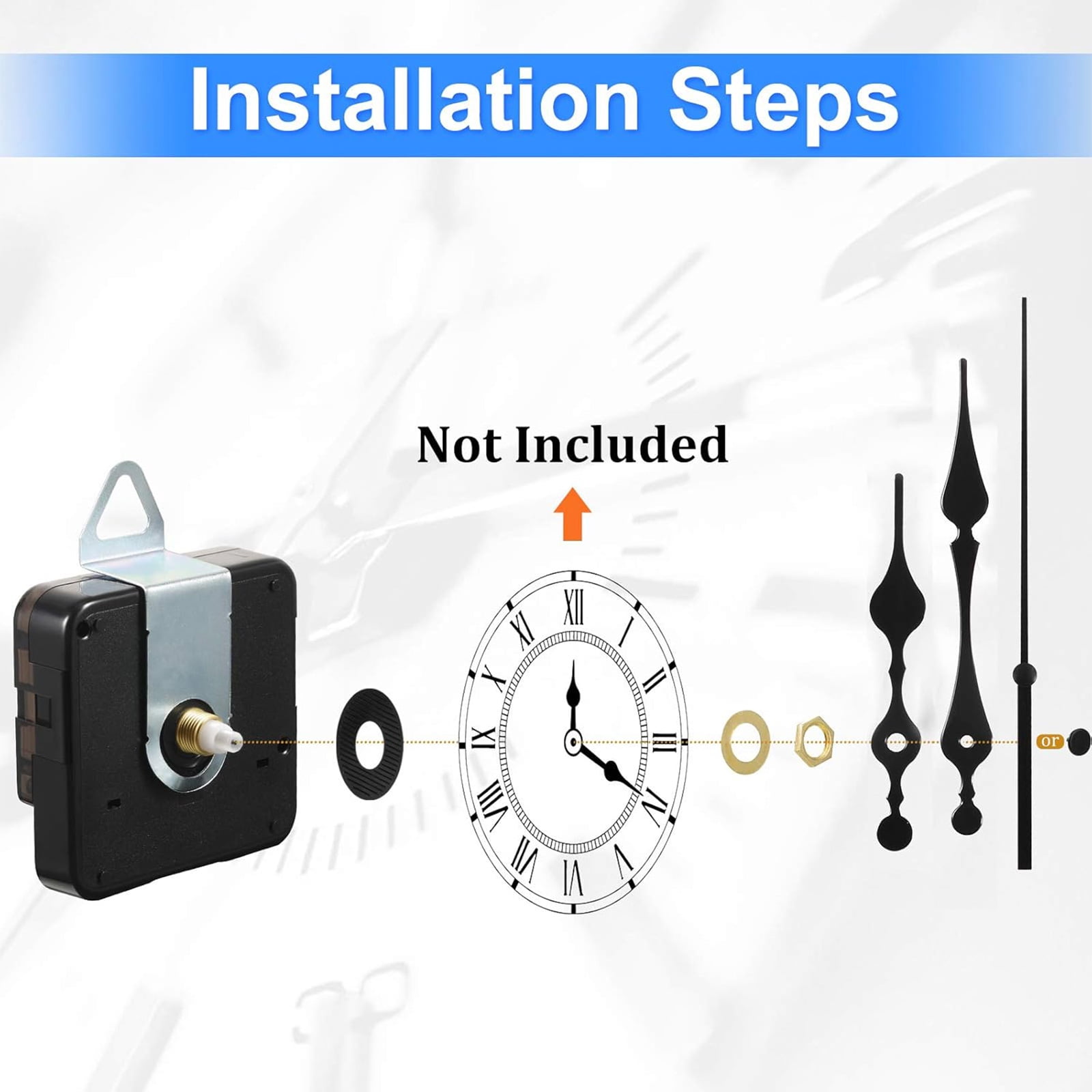 Quartzs Clock Mechanism Set,Wall Clock Mechanisms Operated Replacement,Clock Movement Parts Diys Repair Parts