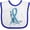 White and Royal, variant on Inktastic We Will Win Against Prostate Cancer Ribbon Boys or Girls Baby Bib