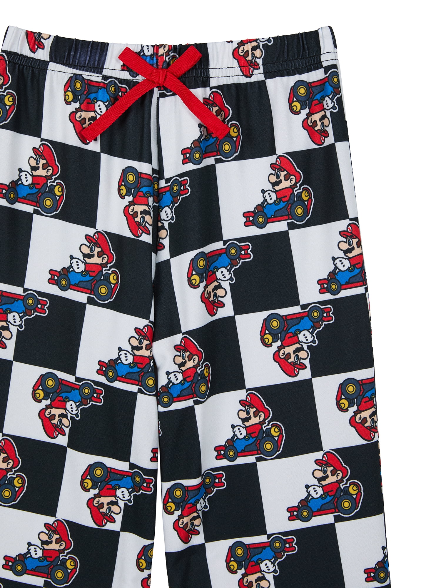 Mario Boys Short Sleeve Sleep Notch Collar Top and Pants Pajama Set, 2-Piece, Sizes 4-12