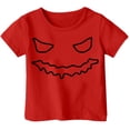 thumbnail image 4 of Ulitacool Girl Tops Halloween O Neck Graphic Prints Short Sleeve Hallowma Tee 6-7 Years Red, 4 of 4