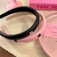 thumbnail image 2 of LinYooLi Padded Headbands for Women Leather Bow Headband for Women's Hair Black Fashion Hair bands Pink Non Slip Hair band Accessories for Girls, 2 Pack, 2 of 7