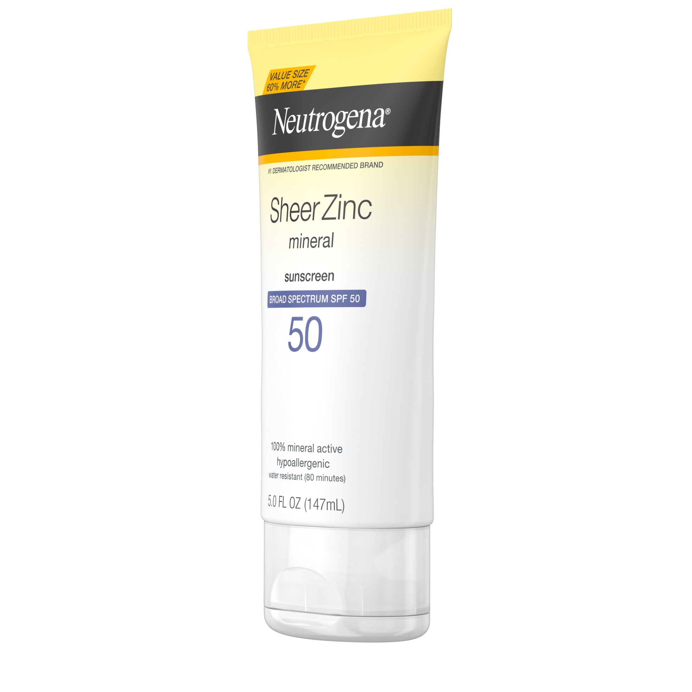 Neutrogena Sheer Zinc Sunscreen Lotion SPF 50, Value-Size, 5 fl. oz - image 5 of 9