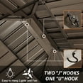 thumbnail image 3 of EAGLE PEAK 12x14 Outdoor Patio Hardtop Gazebo with Galvanized Steel Double Roof, Netting & Curtains, 3 of 8