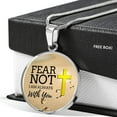 thumbnail image 2 of Fear Not God Is With You Isaiah 41:10 Christian Faith Circle Necklace, 2 of 10