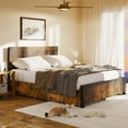 thumbnail image 3 of Metal Bed Frame with Wood Headboard & 4 Storage Drawers Platform Bed Frame, FULL BED, 3 of 8