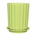 thumbnail image 2 of Tall Planter Pot, Nordic Style Plastic Flower Pot with Drainage Tray for Balcony Indoor Outdoor Plants, Breathable Container for Flowers Green Plants Home Garden Decoration, 2 of 6