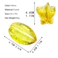 thumbnail image 5 of Figuras coleccionables de frutas de estrella de vidrio soplado hechas a mano, adornos de carambola de cristal para decoración de mesa de oficina en casa para mamá, amarillo, 5 of 5