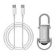 thumbnail image 5 of Linterna LED con llavero, linterna de bolsillo, ligera, impermeable, recargable por USB, fácil de colgar para ciclismo, reparaciones en el hogar, Plata, 5 of 8