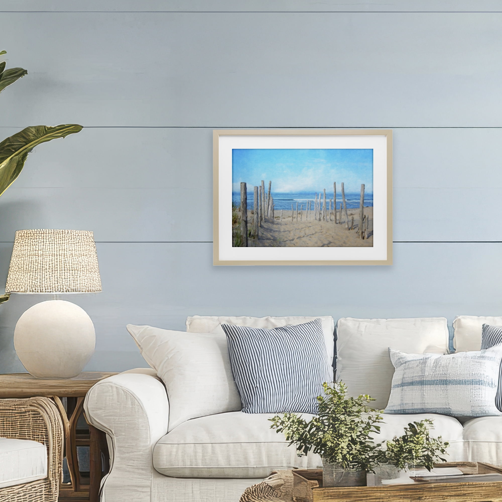 Stupell Industries National Seashore Vista Birch Framed Print Under Glass, design by Grotto Studios